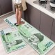 NEXTECHBIZ Temu cross-border Korean won printed striped floor mats for kitchens, non-slip and stain-resistant, easy-care mats with labeling.