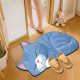 NEXTECHBIZ Cute 3D cat print diatom mud floor mats, non-slip, absorbent, quick-drying, easy-care foot mats for the bathroom and kitchen.