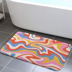 NEXTECHBIZ Creative striped diatom mud bathroom mat, non-slip, absorbent bathroom, foot mat, stain-resistant, easy-to-care entryway. Floor Mats