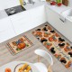NEXTECHBIZ TEMU cross-border autumn pumpkin long kitchen mat, absorbent, stain-resistant, easy-to-care two-piece foot mat set available for delivery.