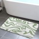 Creative striped diatom mud bathroom mat, non-slip, absorbent bathroom, foot mat, stain-resistant, easy-to-care entryway. Floor Mats