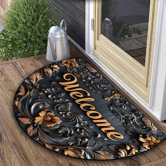 Cross-border American-style semi-circular floor mats, stain-resistant, easy-care floor mats for home entryways, in stock for dropshipping Cross-border American-style semi-circular floor mats, stain-resistant, easy-care floor mats for home entryways, in stock for dropshipping