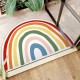 Cartoon rainbow semi-circular floor mats for home entrance doormats, stain-resistant, non-slip bathroom doormats Cartoon rainbow semi-circular floor mats for home entrance doormats, stain-resistant, non-slip bathroom doormats