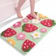 Simple strawberry faux cashmere bathroom entrance decorative carpet, absorbent bathroom non-slip mat, entrance doormat in stock.