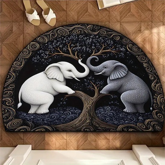 Cross-border American-style semi-circular floor mats, stain-resistant, easy-care floor mats for home entryways, in stock for dropshipping Cross-border American-style semi-circular floor mats, stain-resistant, easy-care floor mats for home entryways, in stock for dropshipping