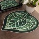 Cross-border TEMU cross-border leaf print floor mat for home bedroom decoration, dirt-resistant, easy-care bedside rug, non-slip coffee table mat