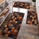NEXTECHBIZ Cross-border TEMU American Imitation Wood Grain Floor Mat, Oil-Absorbent, Water-Absorbent, Wear-Resistant, Easy-Cleaning Three-Piece Kitchen Mat Set, In Stock